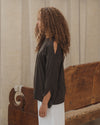 BASERANGE France Organic Cotton Loose Long Sleeve Off Shoulder T-shirt France BAS-TOPIL-RC-SU25-FOVEA